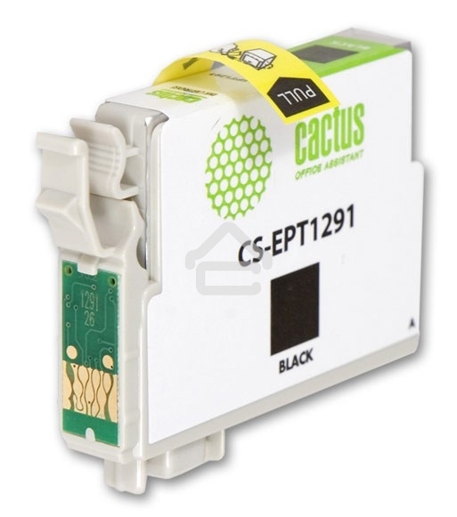 Картридж струйный Cactus CS-EPT1291 (T1291) черный (15 мл) для Epson Stylus Office B42/BX305/BX305F/BX320/BX525/BX625/SX420/SX425/SX525/SX620