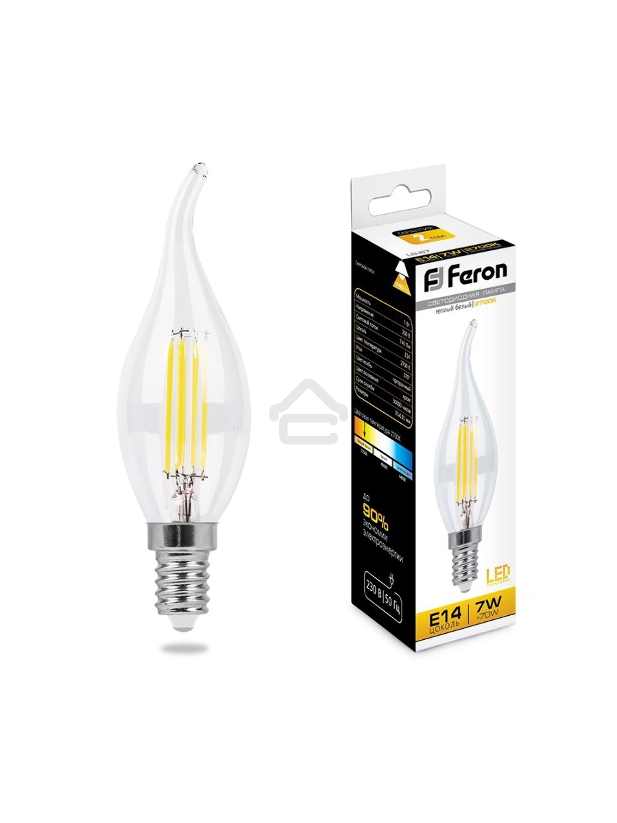 Лампа светодиодная FERON LB-67 (25727) 7W 230V E14 2700K