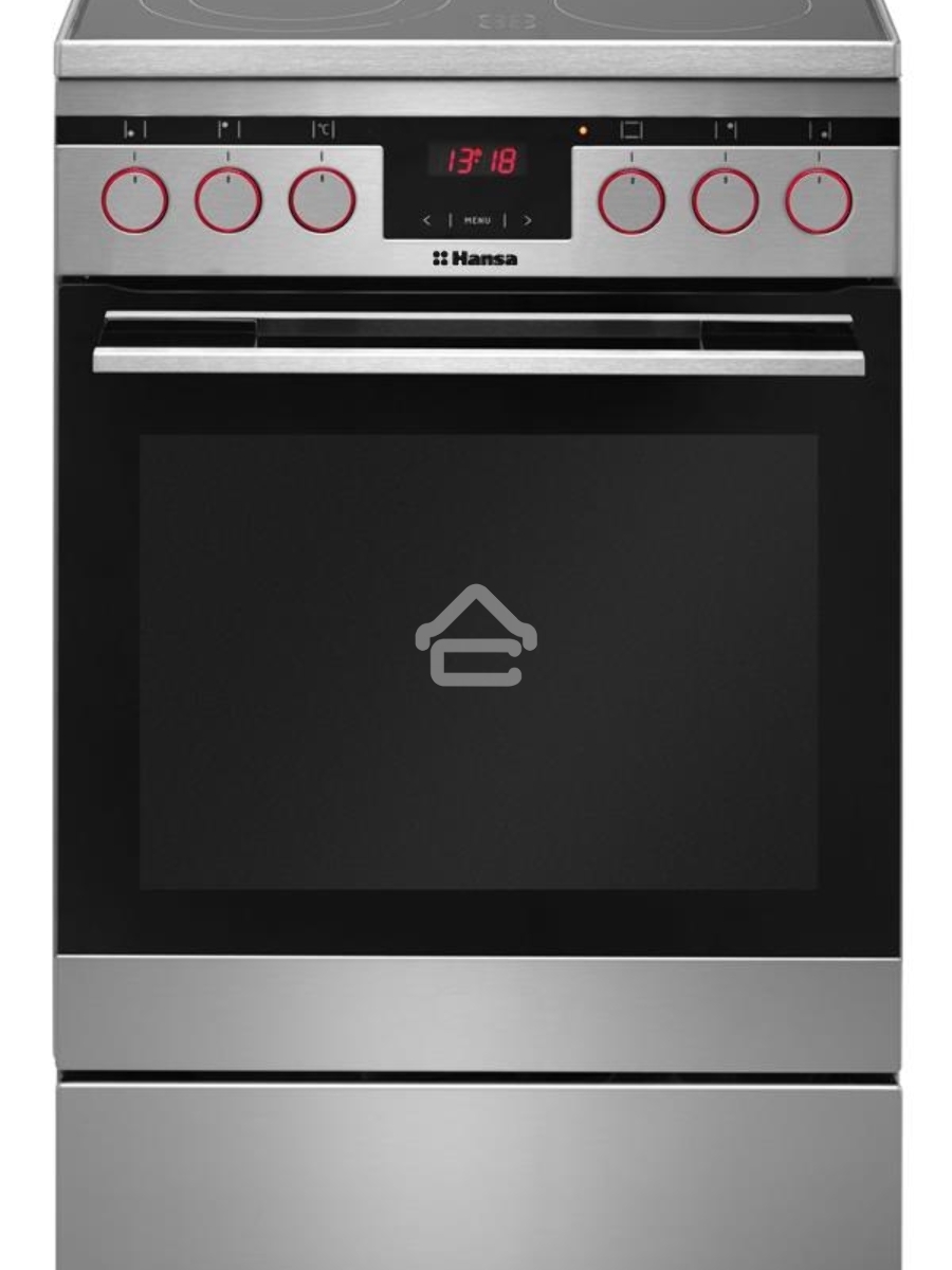 Плита электрическая Hansa FCCX58225 серебристый, конфорок 4 шт, духовка 65 л, 50 см x 85 см x 60 см