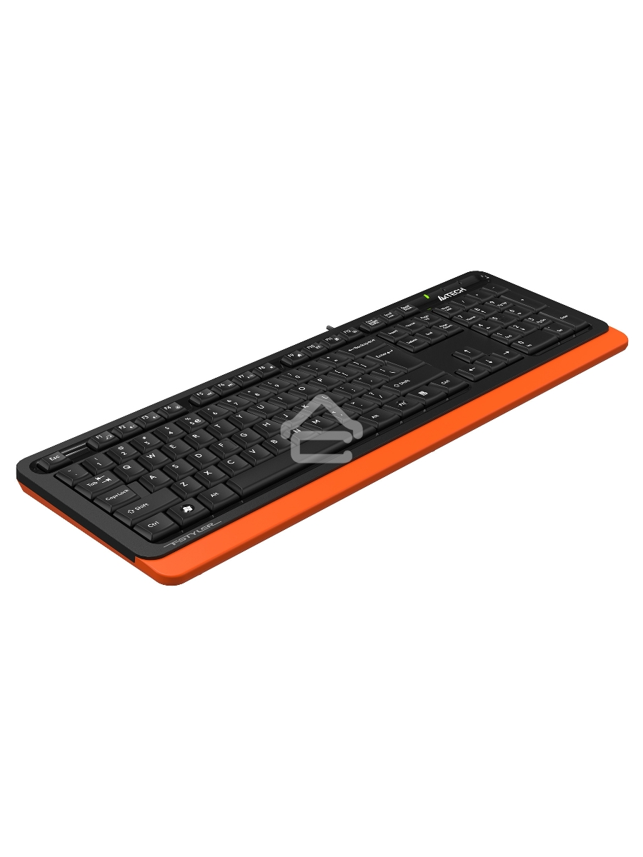 Клавиатура A4Tech Fstyler FKS10 проводная, USB, черный/оранжевый