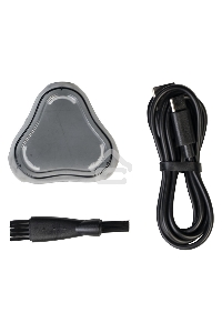 Бритва Galaxy Line GL 4209, серебряный с черным, роторная, аккумуляторная, 5 Вт, Li-Ion аккумулятор емкостью 600 мА*ч, время непрерывной работы до 1,5 ч, ножи из нержавеющей стали, 3 независимые плавающие головки, возможность промывки бреющего блока, инди