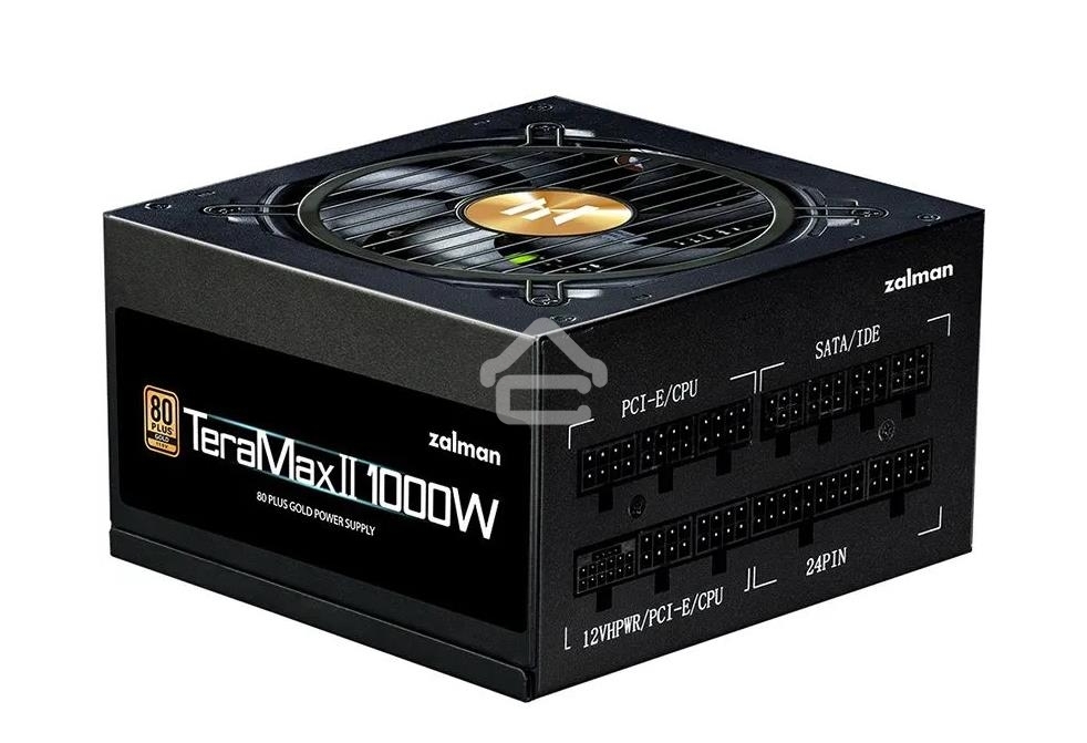 Блок питания Zalman TeraMax II, 1000Вт, 80 PLUS Gold, 120мм, модульный, черный