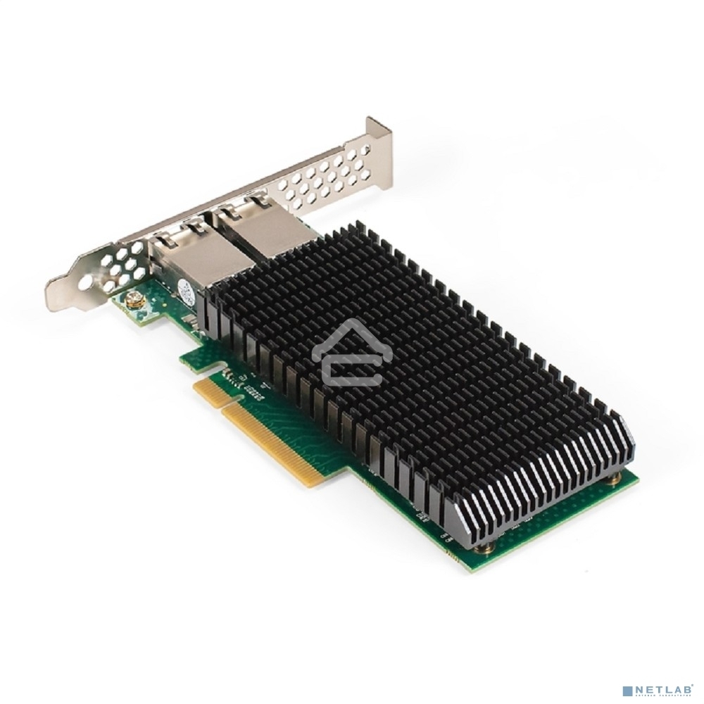 Сетевой адаптер ExeGate EXE-X540-T2 (PCI-E x8 v3.0, порты 2xRJ45 (медные), 10Gb/s (10/5/2.5/1Gb/s, 100Mb/s), Server NIC Intel Chipset X540-AT2)