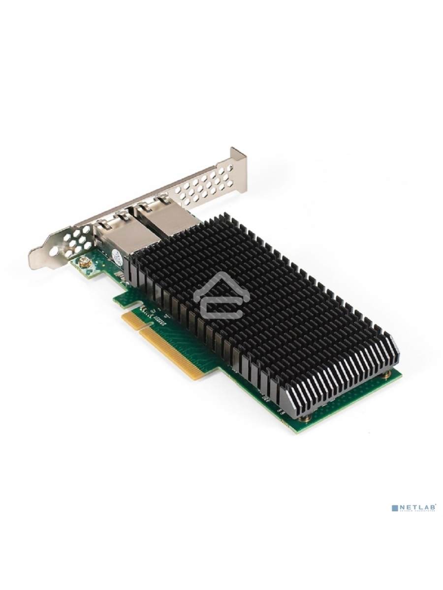 Сетевой адаптер ExeGate EXE-X540-T2 (PCI-E x8 v3.0, порты 2xRJ45 (медные), 10Gb/s (10/5/2.5/1Gb/s, 100Mb/s), Server NIC Intel Chipset X540-AT2)