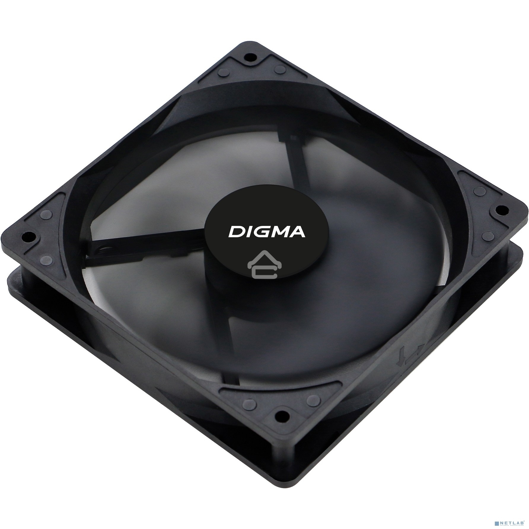 Вентилятор для корпуса Digma DFAN-120-9 черный, 120 мм, 1200 об/мин, 23 дБ, 4 pin