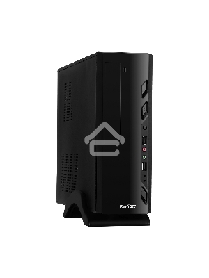 Компьютерный корпус Exegate EX268694RUS Компьютерный корпус MiniITX Exegate MI-208 Black, miniITX/mATX, <M350, 80mm>, 2*USB, Audio