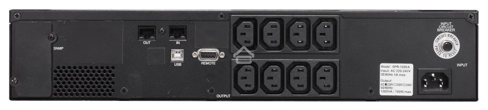 Источник бесперебойного питания Powercom Smart King Pro+ SPR-1000 LCD 800Вт 1000ВА черный
