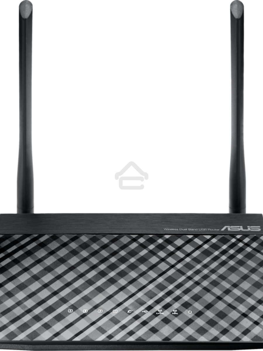 Маршрутизатор беспроводной Asus RT-AC1200 10/100BASE-TX черный (Dual Band)