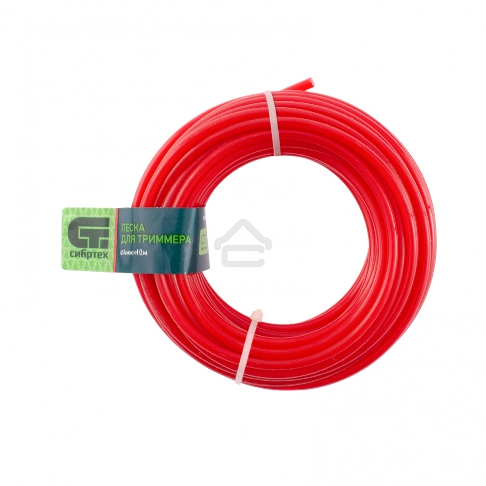Леска для триммера СИБРТЕХ круглая, 4,0 мм х 10 м, 961495