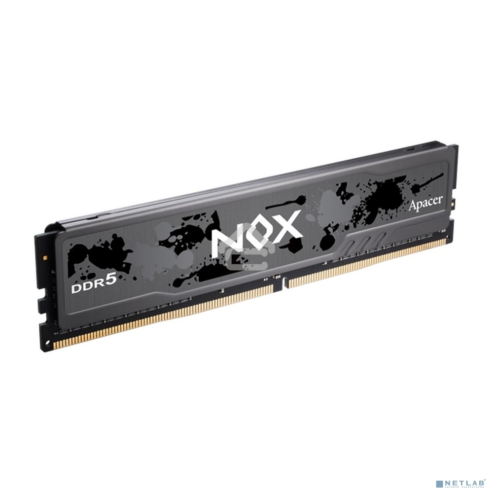 Оперативная память Apacer Nox, DDR5, 16GB (1x16 GB), 5600 MHz, CL40, DIMM, радиатор, серый, черный