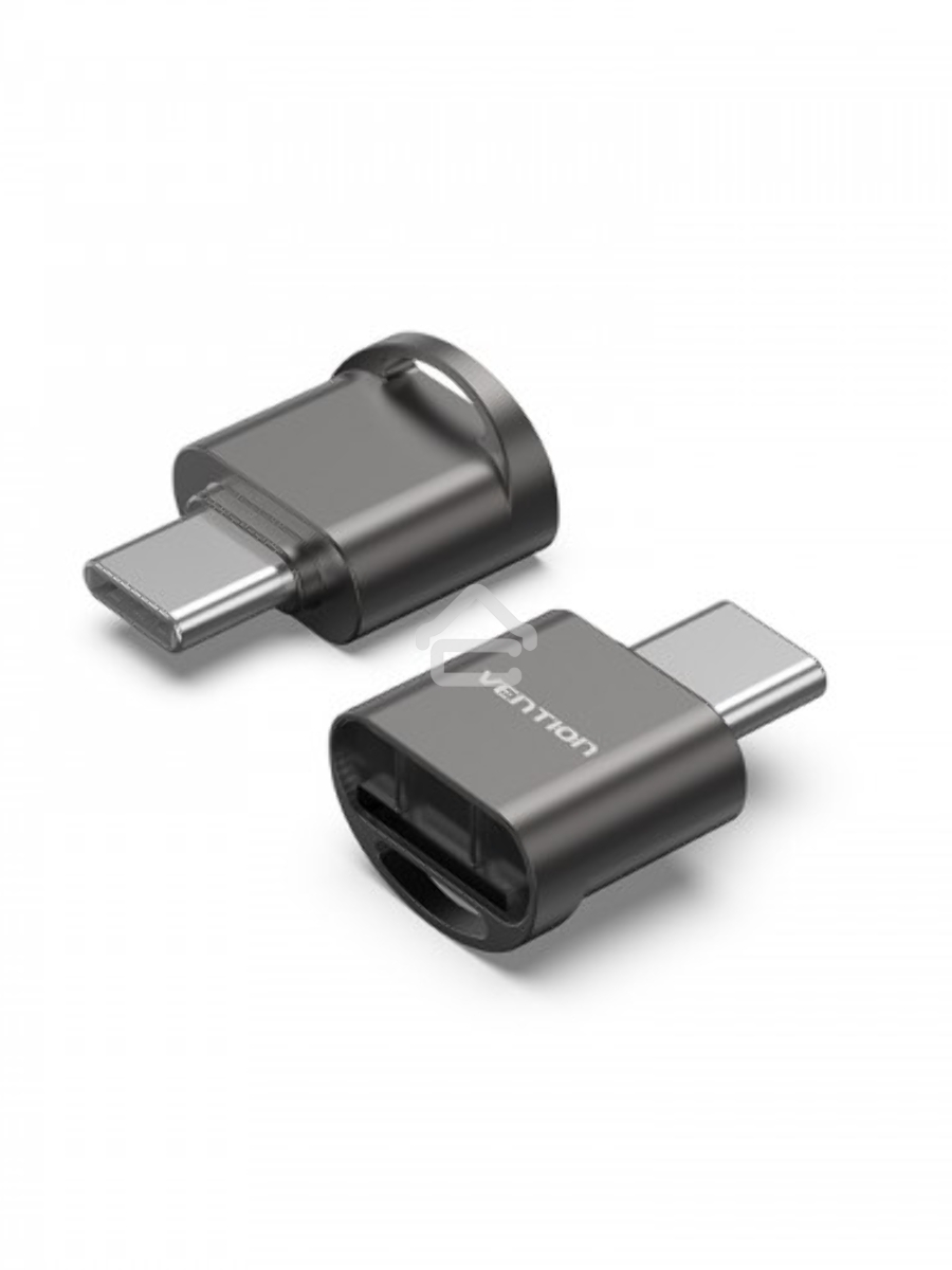 Картридер Vention OTG USB 2.0 CM / MicroSD - Серый