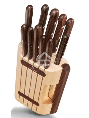 Набор ножей кухон. Victorinox Wood (5.1150.11) компл.:11шт с подставкой дерево подар.коробка