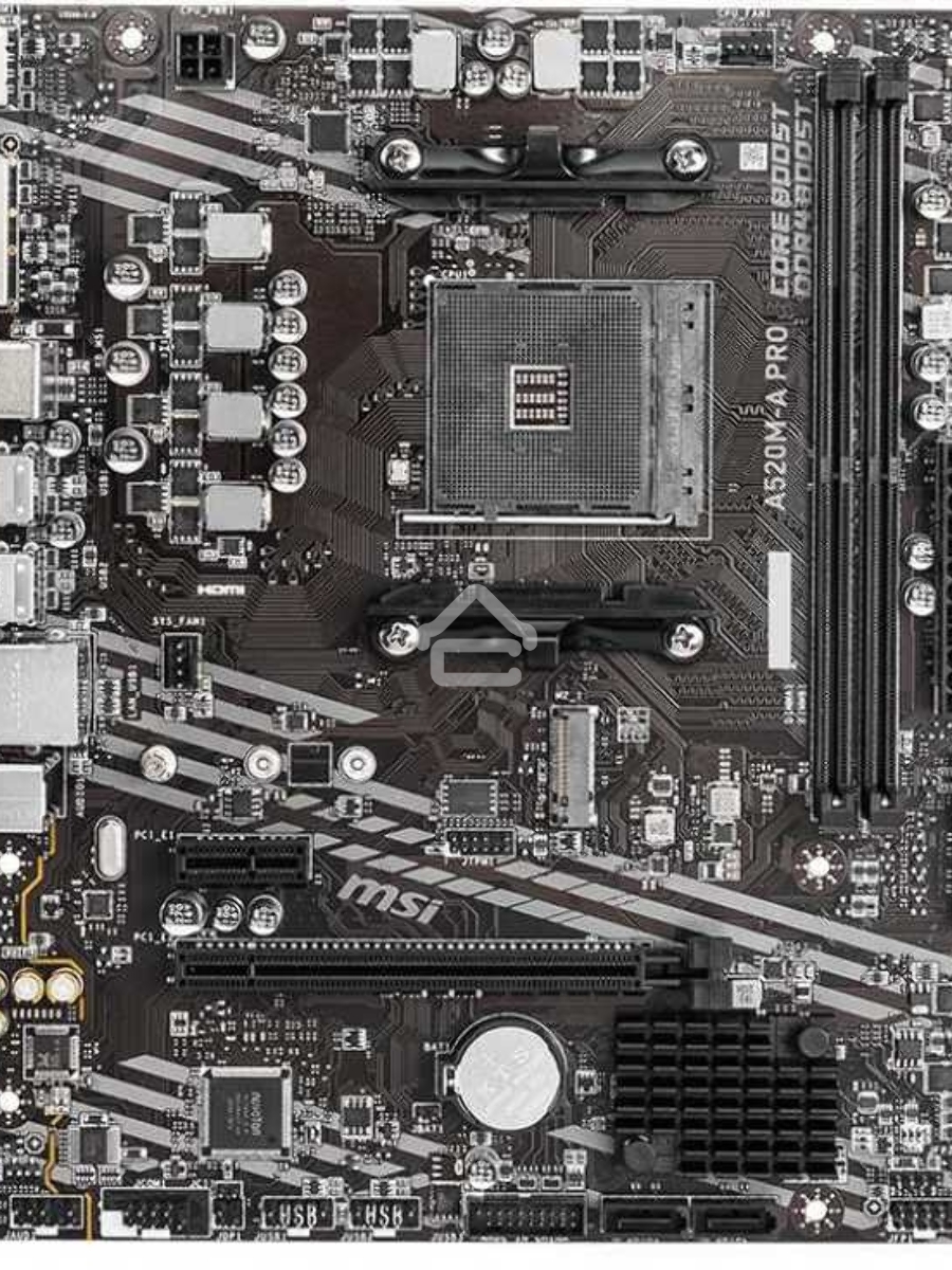Материнская плата MSI A520M-A PRO, AM4, AMD A520, 2xDDR4, 4xSATA, 1xM.2, 1xPCIe 3.0 x16, 1xDVI-D, 1xHDMI, 1x 1Gb LAN, 2xUSB 2.0, 4xUSB 3.2 Gen 1, 3x3.5 мм, 7.1, mATX