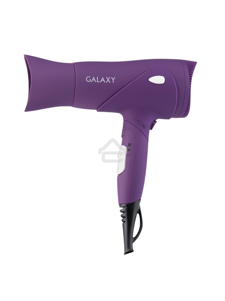 Фен для волос Galaxy Line GL 4315, сиреневый, 1800 Вт, 2 скорости, 3 температурных режима, функция «холодный воздух», защитная решетка, насадка-концентратор, подвесная петля, складная ручка