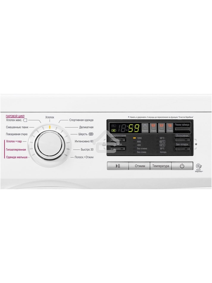 Стиральная машина LG F1296NDS0 белый, загрузка фронтальная 6 кг, 1200 об/мин., класс: А