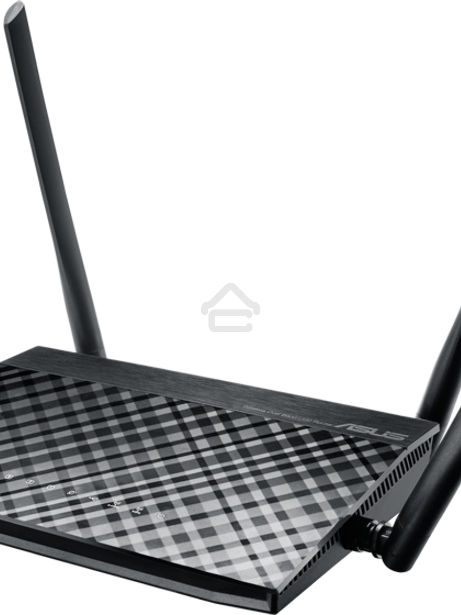 Маршрутизатор беспроводной Asus RT-AC1200 10/100BASE-TX черный (Dual Band)