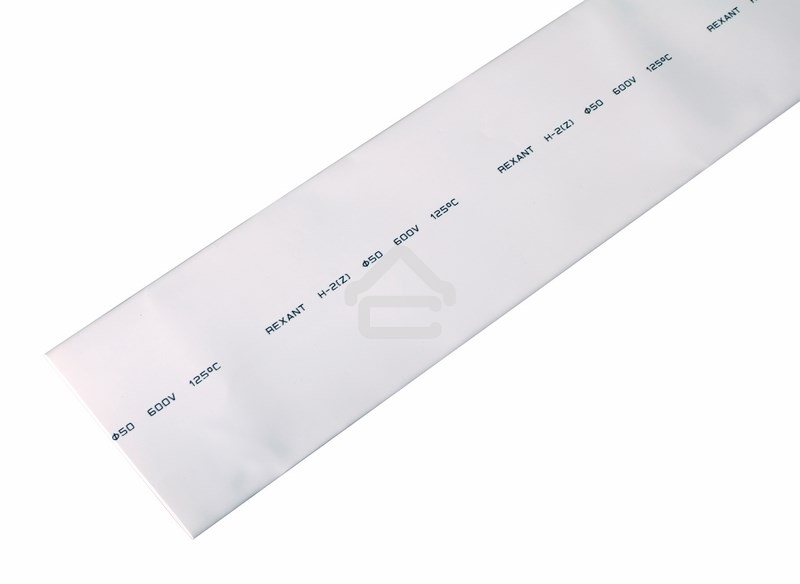 Термоусаживаемая трубка Rexant 50,0/25,0 мм, белая, упаковка 10 шт. по 1 м