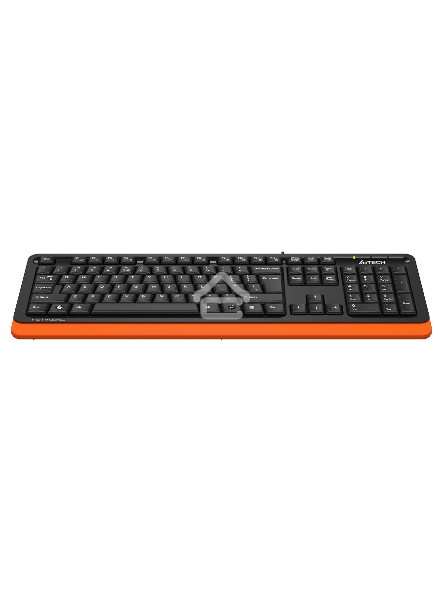 Клавиатура A4Tech Fstyler FKS10 проводная, USB, черный/оранжевый
