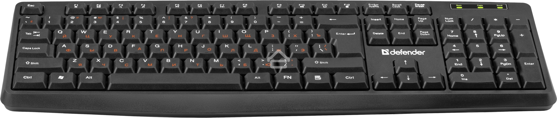 Клавиатура проводная Defender Concept HB-164, USB, черный