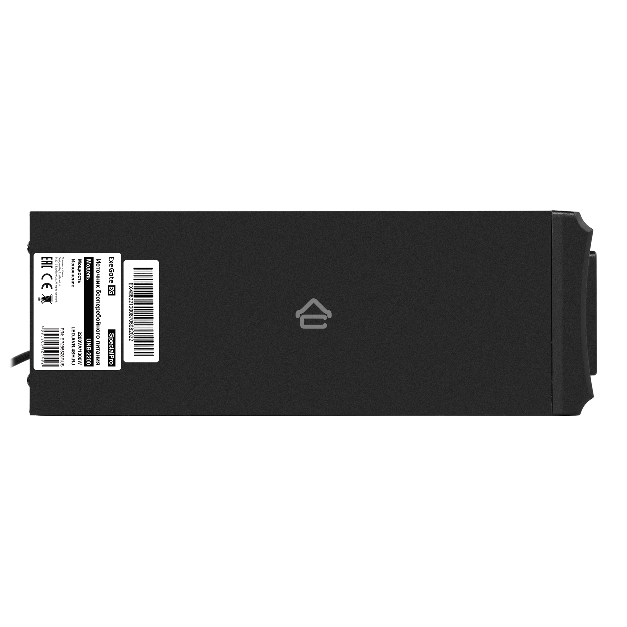 Источник бесперебойного питания ExeGate SpecialPro UNB-2200.LED.AVR.EURO.RJ <2200VA/1300W, LED, AVR, 4 евророзетки, RJ45/11, Black>
