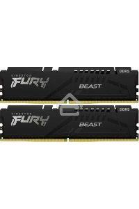 Оперативная память Kingston Fury Beast, DDR5, 32GB (2x16GB), 6000MHz, CL30, с радиатором, черный