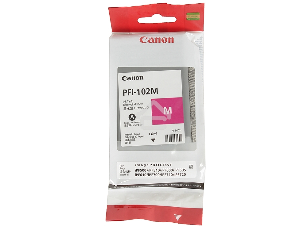 Картридж струйный Canon PFI-102M (0897B001) пурпурный (130 мл.) для Canon imagePROGRAF iPF605, iPF610., iPF650, iPF655, iPF710, iPF755, LP17, iPF510