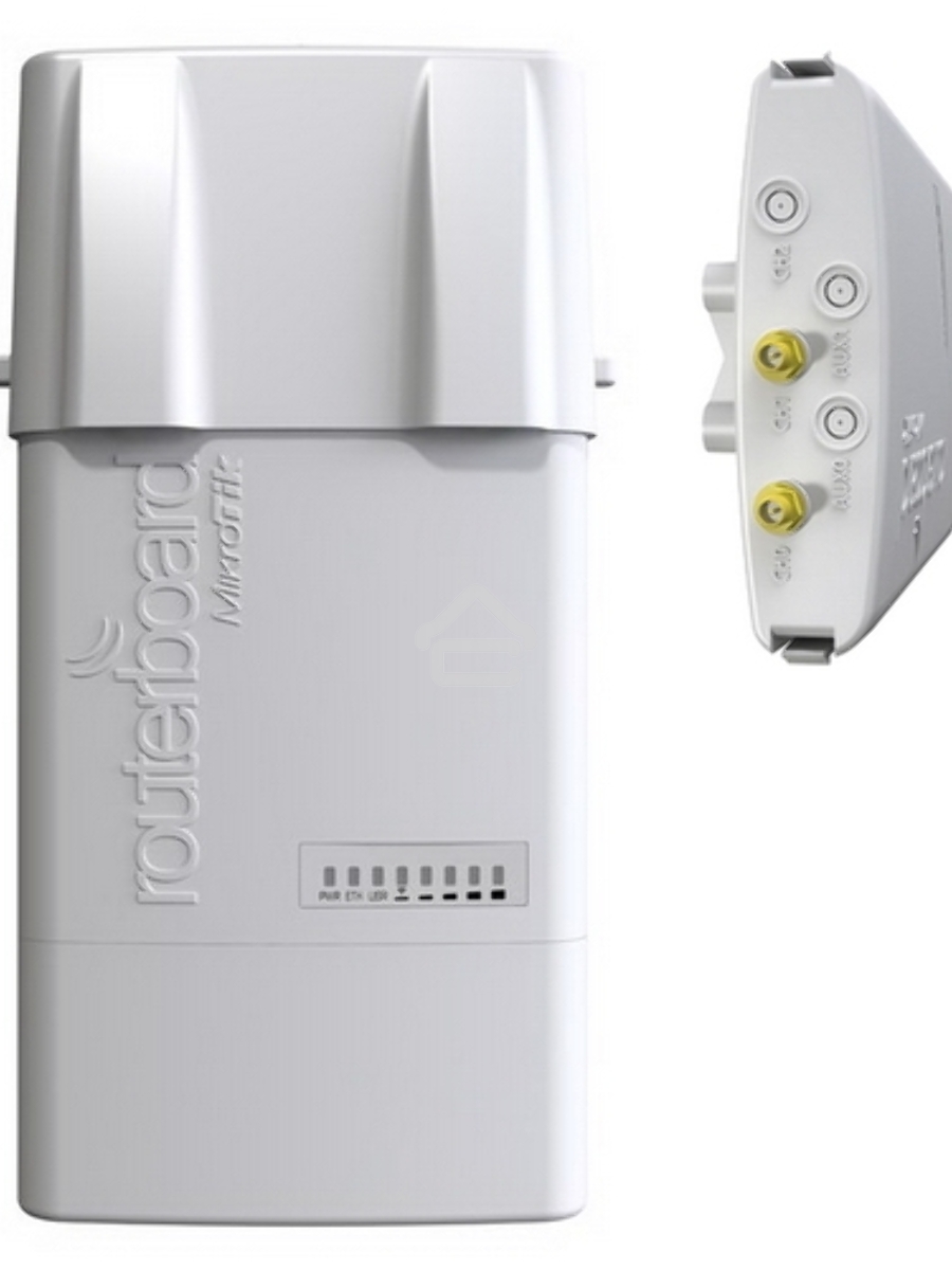 Точка доступа MikroTik RB912UAG-5HPnD-OUT BaseBox 5 (RouterBOARD 912UAG with 600Mhz Atheros CPU, 64MB RAM, 1xGigabit LAN, USB, miniPCIe, built-in 5Ghz 802.11a/n 2x2 two chain wireless with two RP-SMA connectors, Ro