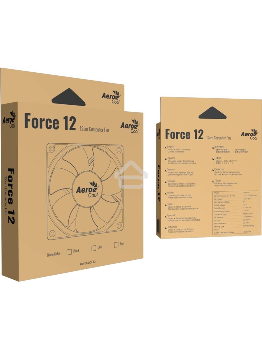 Вентилятор для корпуса Aerocool / Formula Force 12 PWM черный, 120 мм, 1500 об/мин, 27.5 дБ, 4 pin