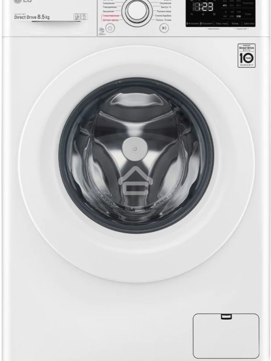 Стиральная машина LG F2V3GS3W белый, загрузка фронтальная 8,5 кг, 1200 об/мин., класс: А