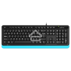 Клавиатура проводная A4Tech Fstyler FKS10, USB, черный/синий