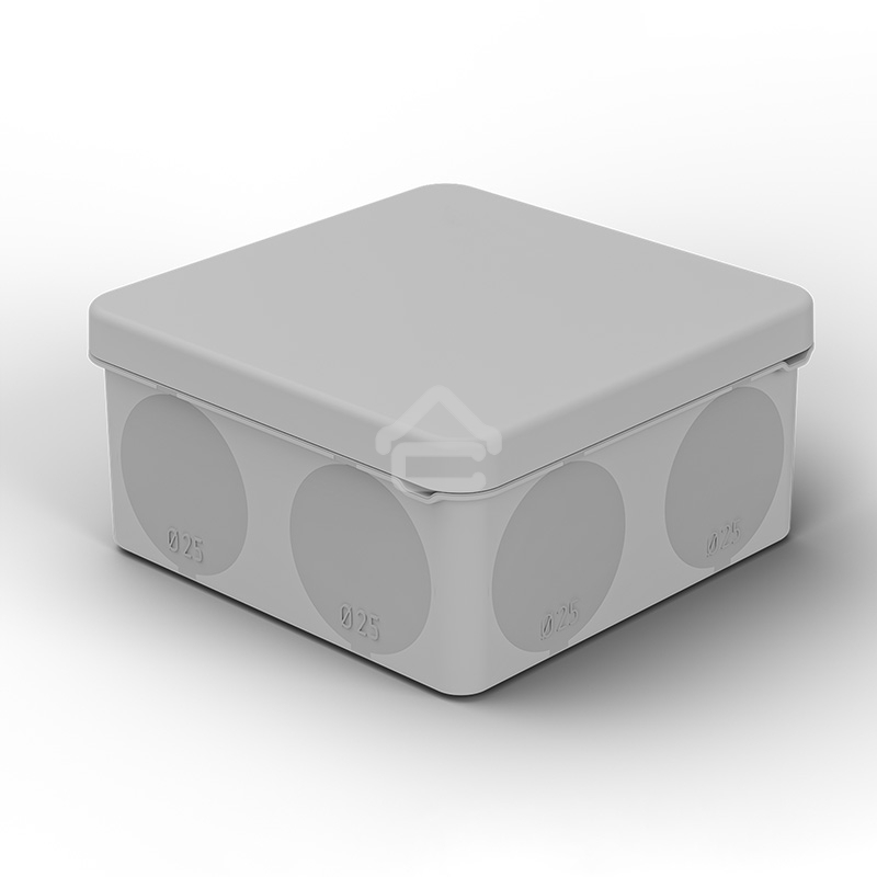 Коробка распаячная Rexant для прямого монтажа ОУ, HF, 100х100х50мм, IP67 (мембранные вводы)