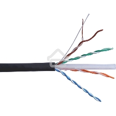 Кабель информационный Lanmaster TWT-6UTP-UNV кат.6 UTP 4 пары 23AWG LSZH универсальный 305м черный