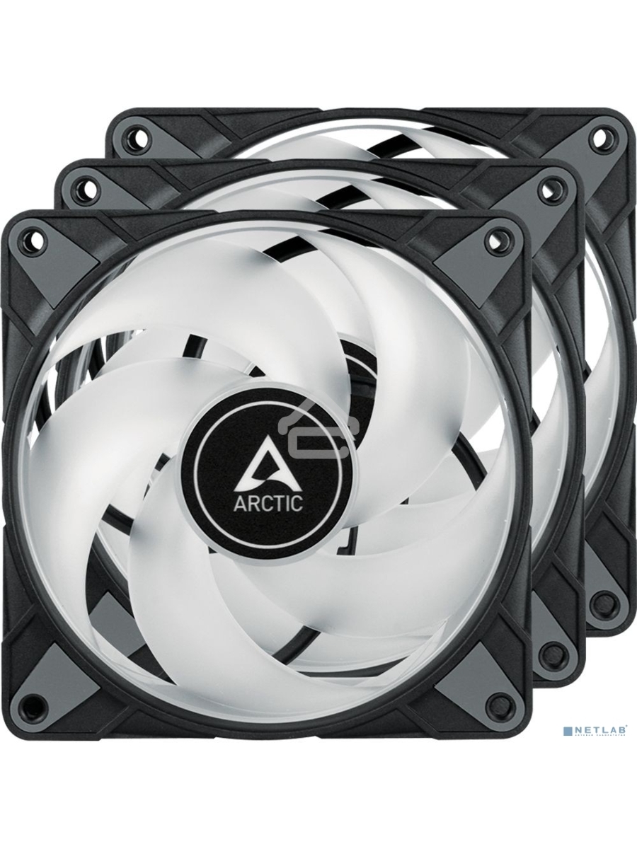 Вентилятор для корпуса Arctic P12 PWM PST A-RGB черный, 120 мм, 2000 об/мин, 22.5 дБ, 4 pin