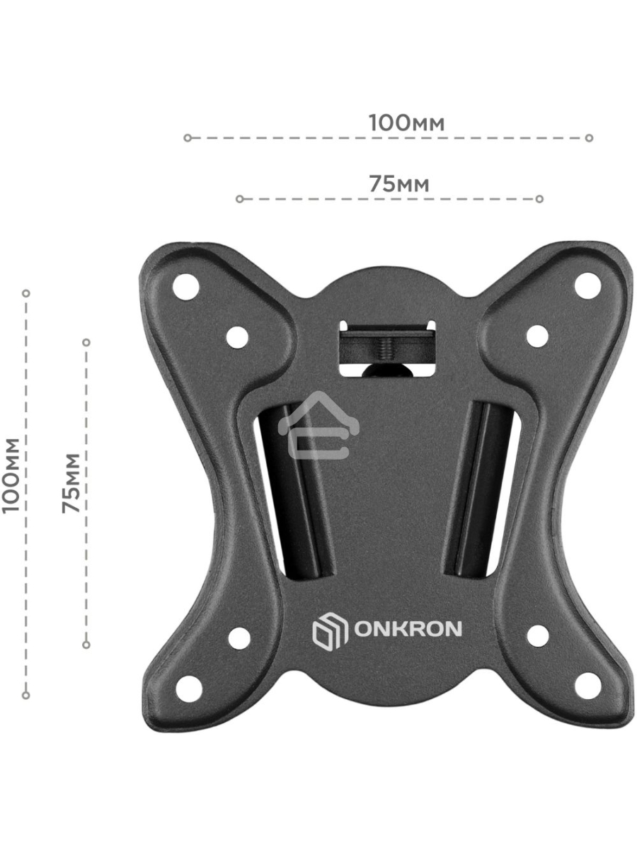 Кронштейн ONKRON Кронштейн ONKRON 17-27'' макс 100*100 мм, наклон -+ 8º, поворот: 45°, от стены 85 мм, макс вес 25кг, черный