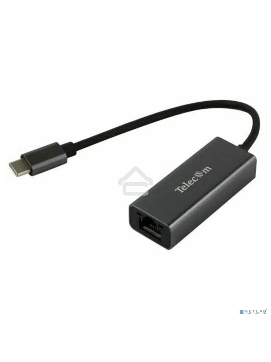 Кабель-переходник USB 3.1 Type-C -->RJ-45 1000Mbps Ethernet, Aluminum Shell, 0.15м Telecom <TU320M>