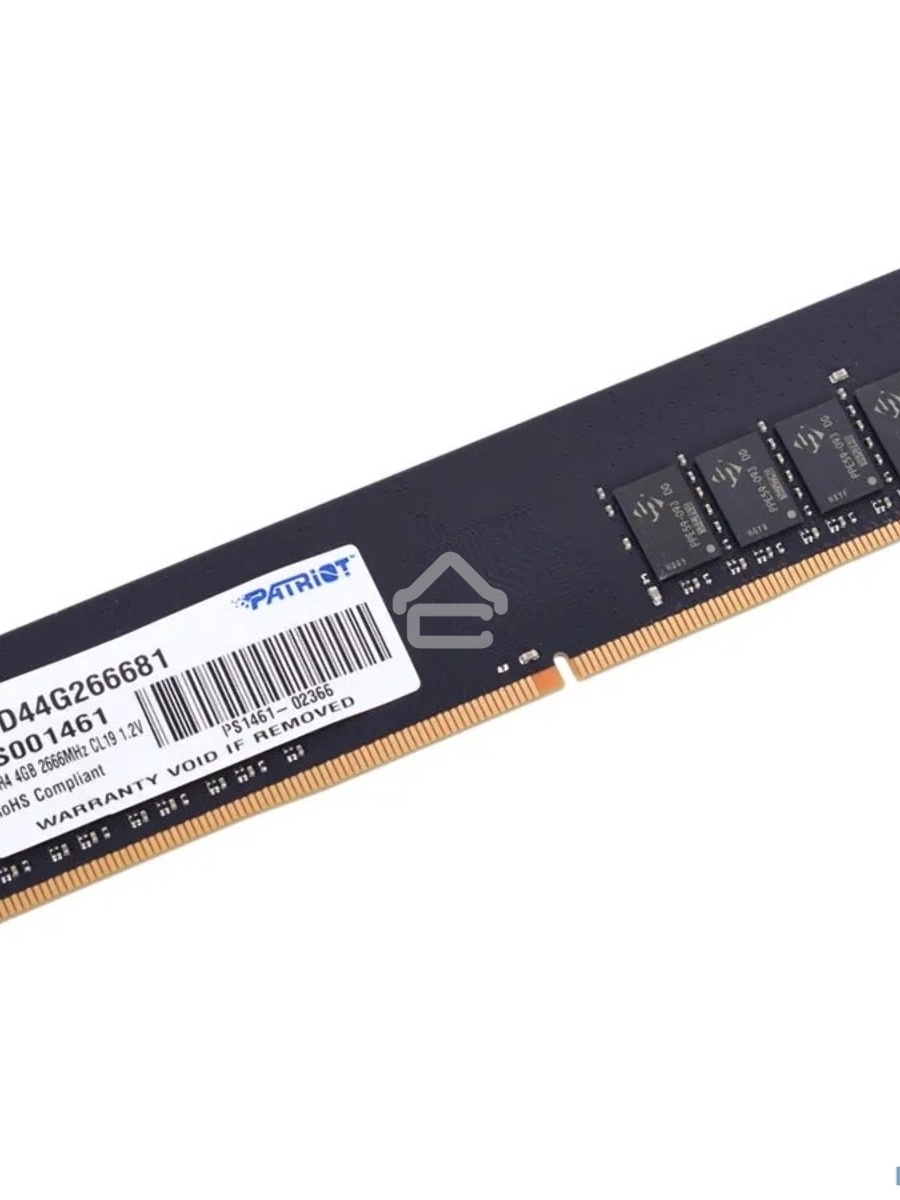 Оперативная память Patriot Signature, DDR4, 4GB (1x4 GB), 2666 MHz, CL19, DIMM