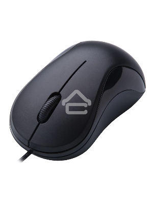Мышь проводная Oklick 115S черный, 1200 dpi, USB, кнопки - 3