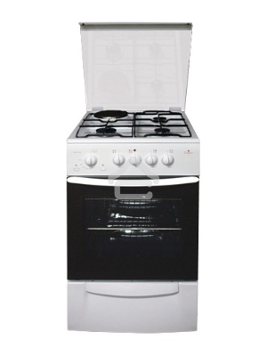 Комбинированная плита Darina F KM341 323 W, 50х56см, 3 газ. конфорки + 1 эл. горелка, эл. духовка