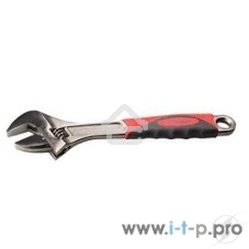 Ключ разводной Зубр, хромоникелевое покрытие, длина 200мм, увеличен. зев 30мм 27255-20