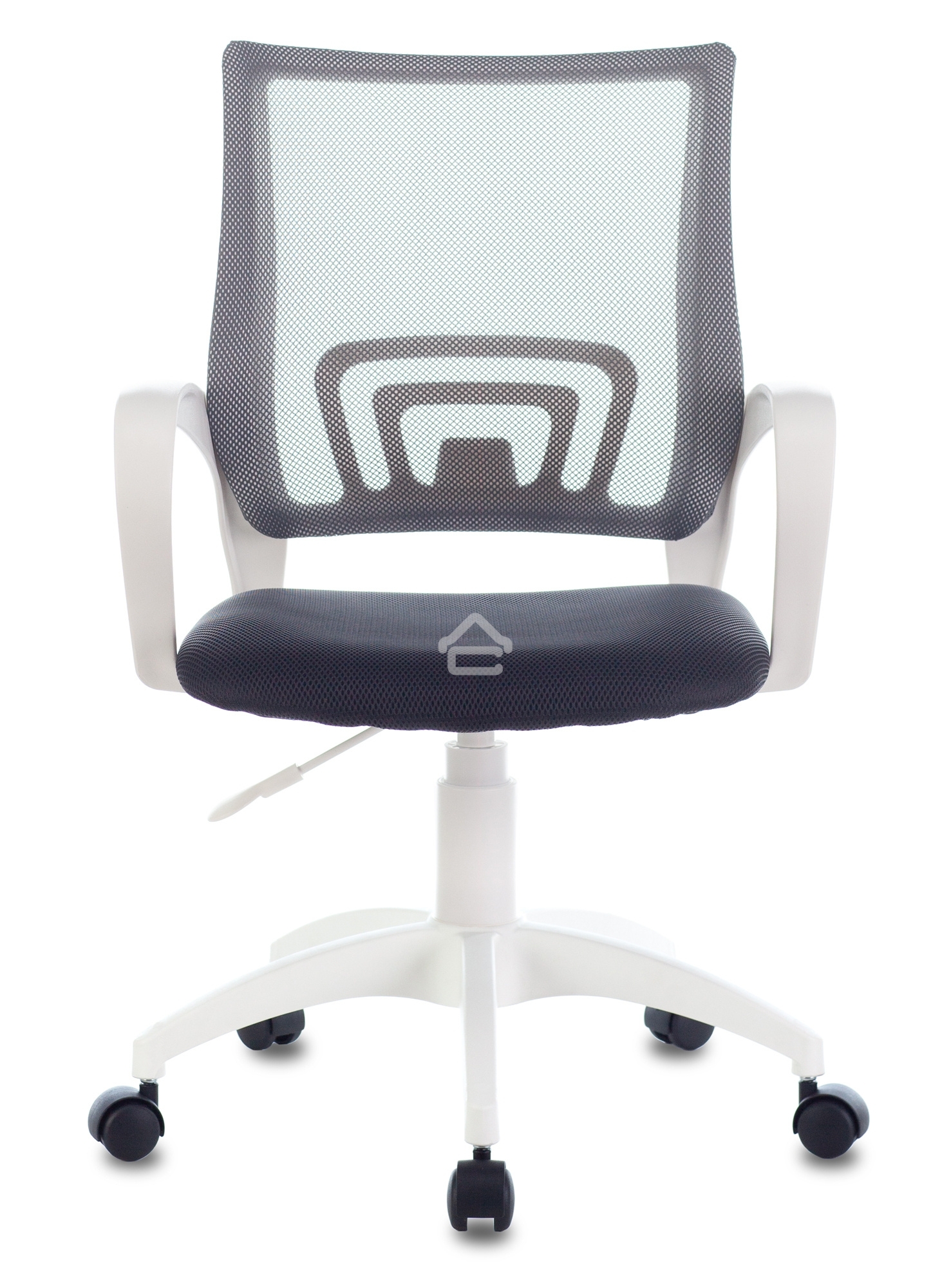 Кресло компьютерное Бюрократ CH-W695NLT TW-04 TW-12 темно-серый, сетка/ткань, крестовина пластик, пластик белый