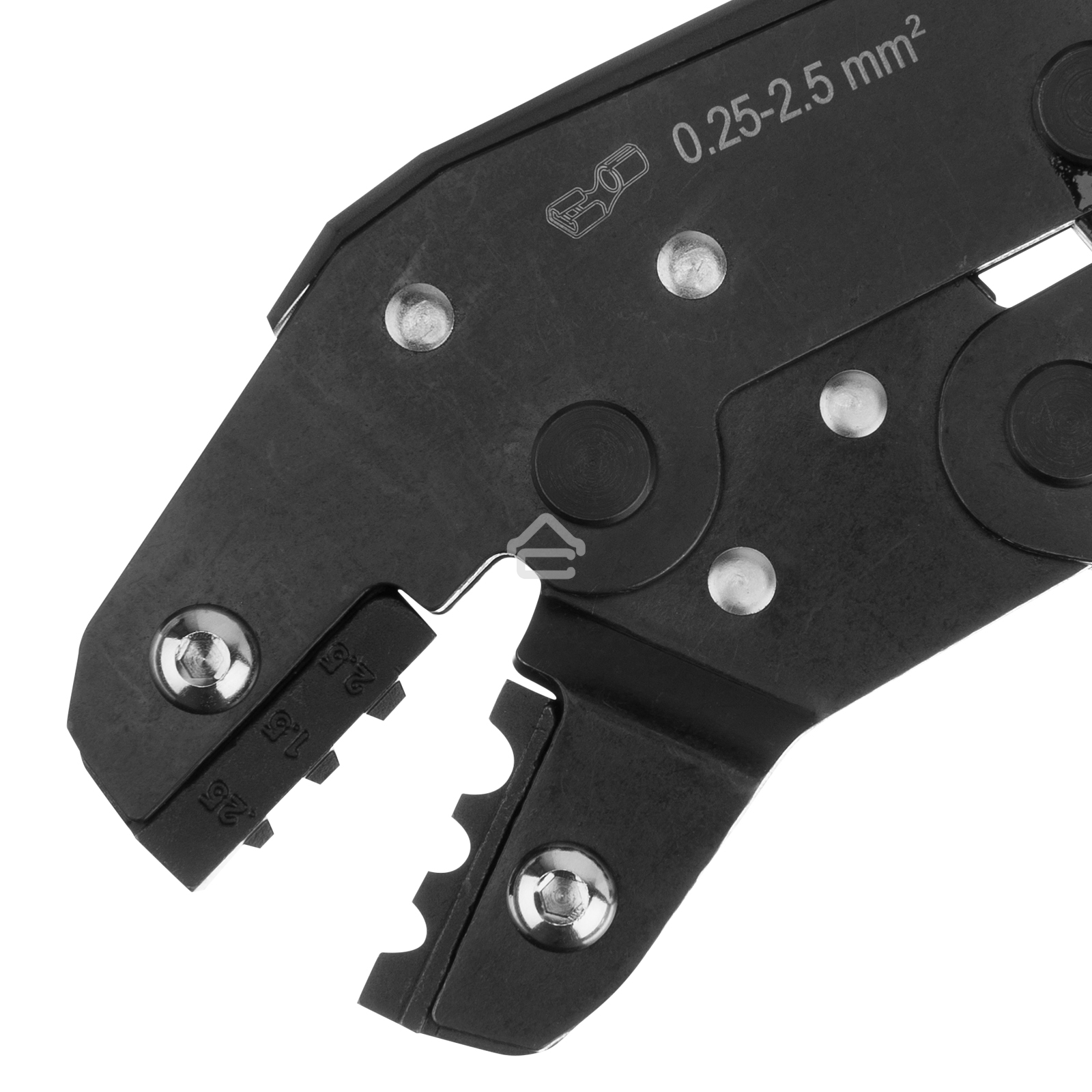 Клещи для обжима неизолированных наконечников Denzel НК и НВ, разъемов РП, 0,25 - 2,5 мм2