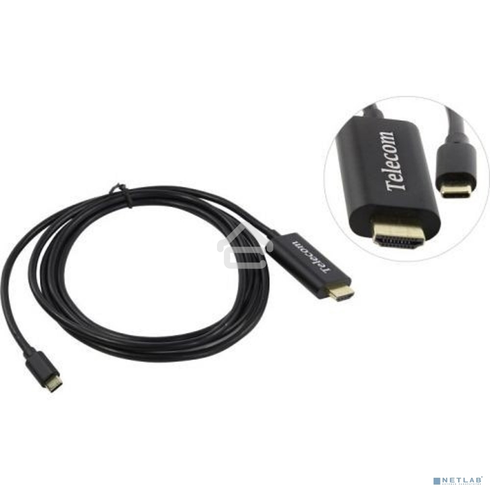 Кабель TelecomUSB3.1 Type-Cm --> HDMI A(m) 4K@30Hz, 1.8m TCC005-1.8M