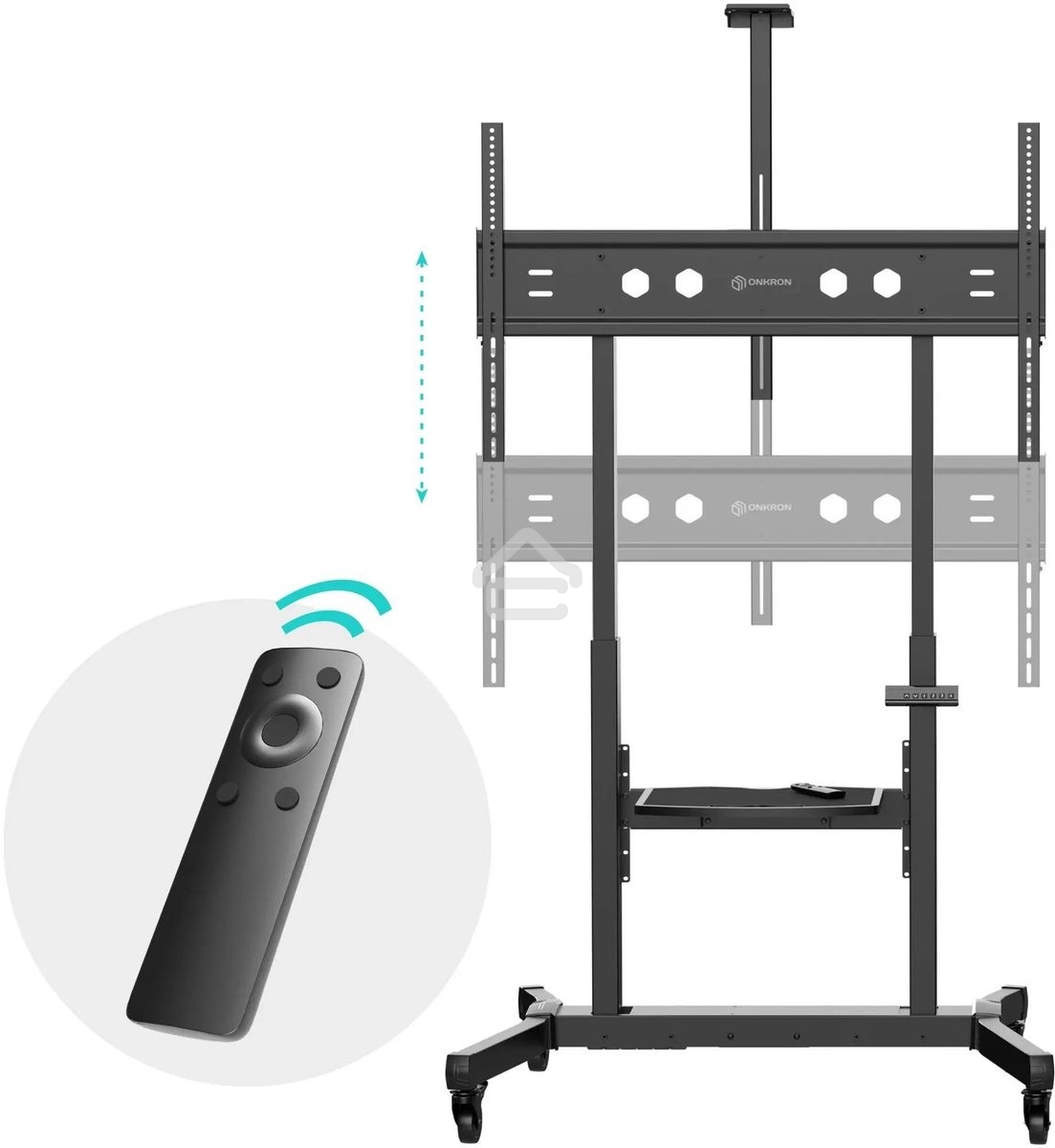 Мобильная стойка МОТОРИЗОВАННАЯ ONKRON на 1 ТВ/50-100