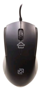 Мышь проводная Oklick 245M черный, 1000 dpi, USB, кнопки - 3