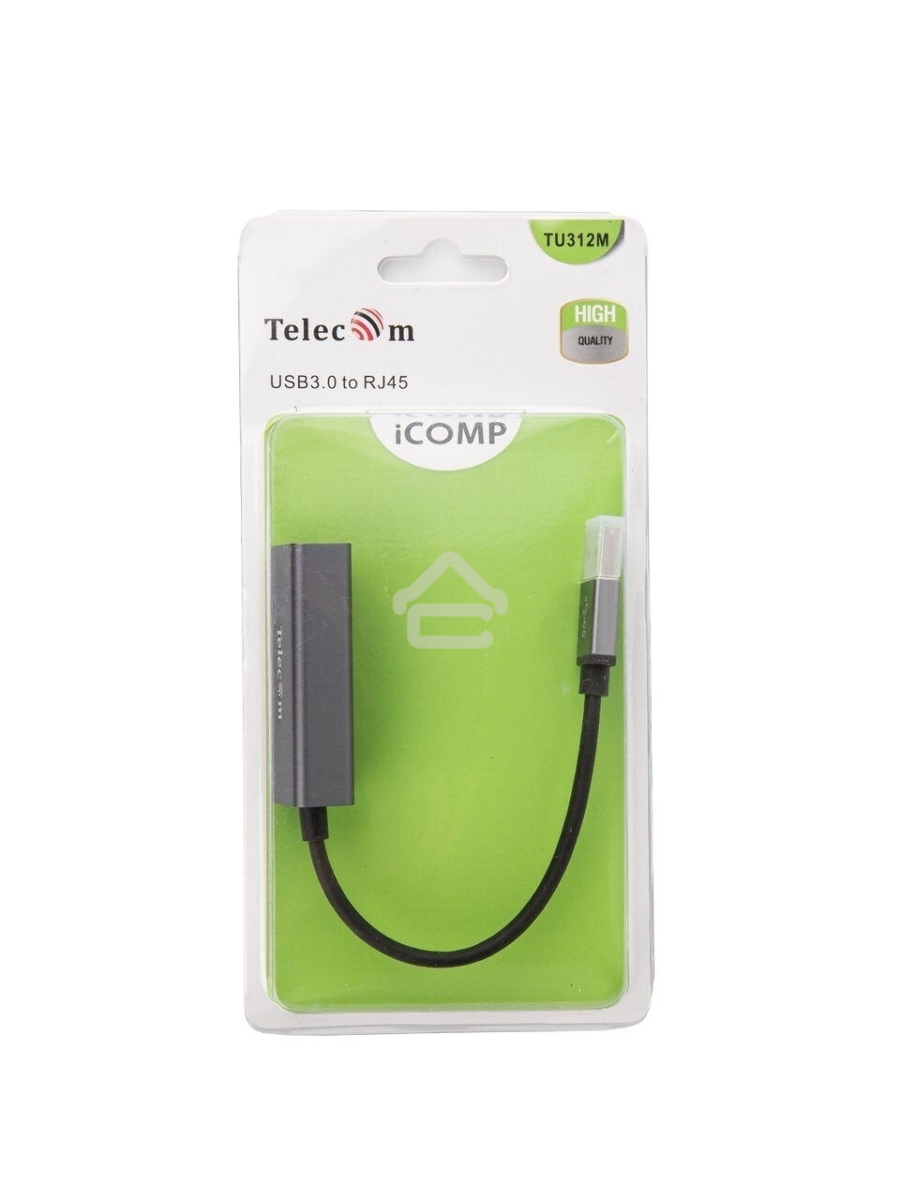 Кабель-переходник USB 3.0 (Am) --> LAN RJ-45 Ethernet 1000 Mbps, Aluminum Shell,Telecom <TU312M>