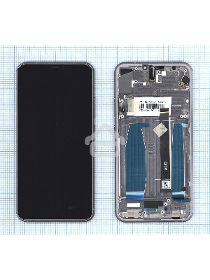 Дисплей для Asus ZenFone 5 ZE620KL серебро с рамкой
