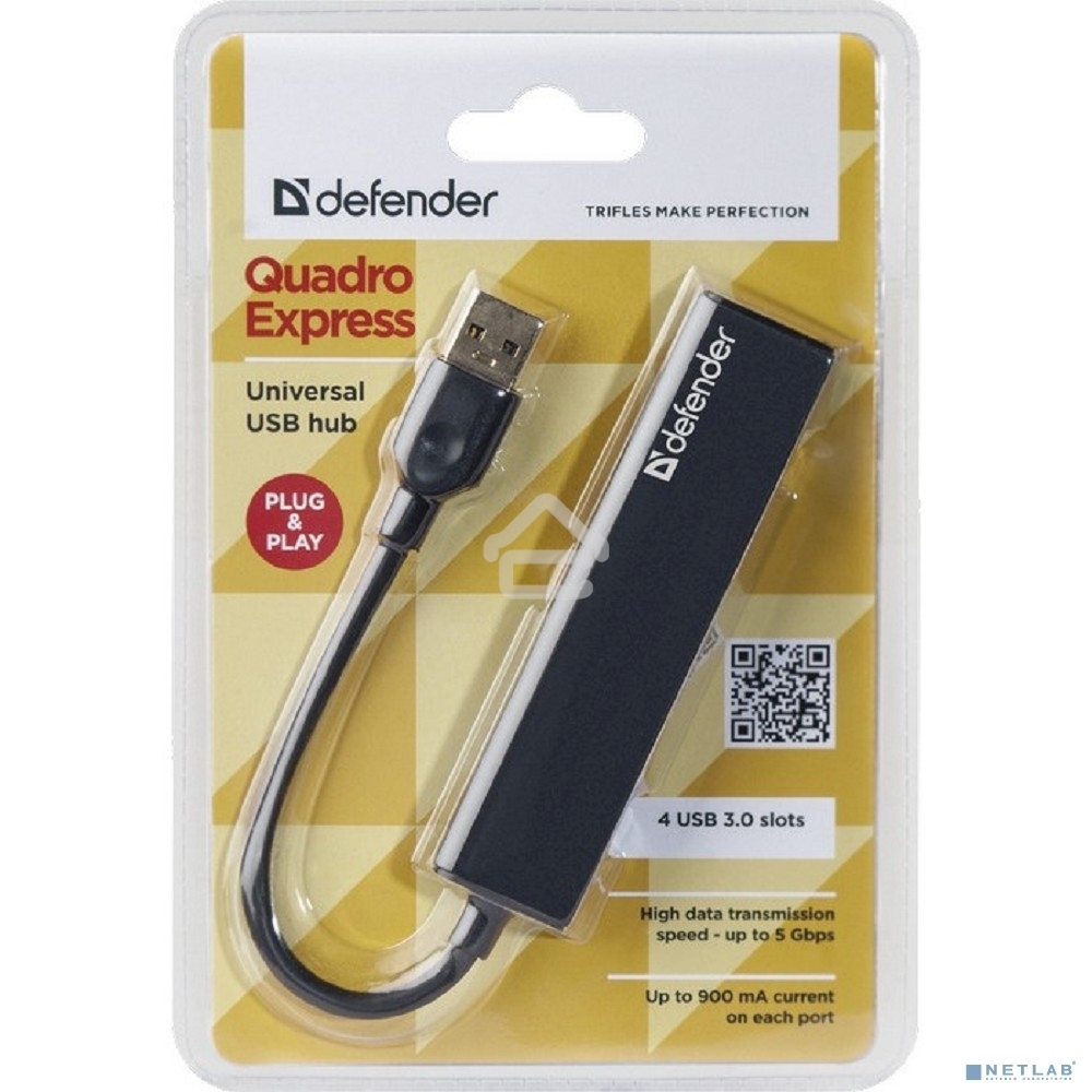 USB-концентратор Defender Quadro Express USB3.0, 4 порта