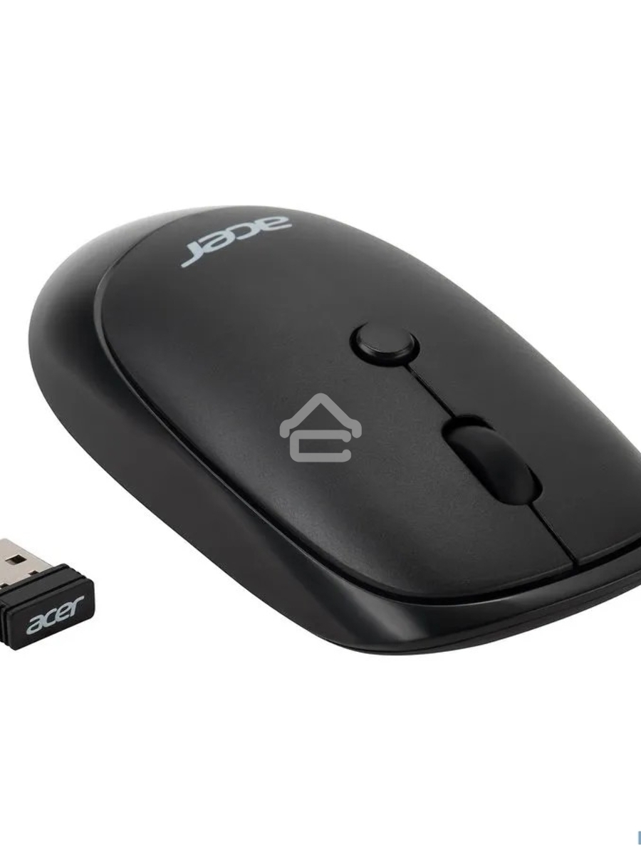 Мышь беспроводная Acer OMR137 черный, 1600 dpi, радиоканал, USB, кнопки - 4