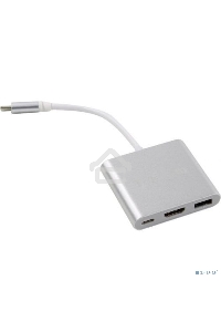 Кабель-концентратор Telecom USB3.1 TypeCm -->HDMI+USB3.0 +PD charging 4K@30Hz <TUC010>