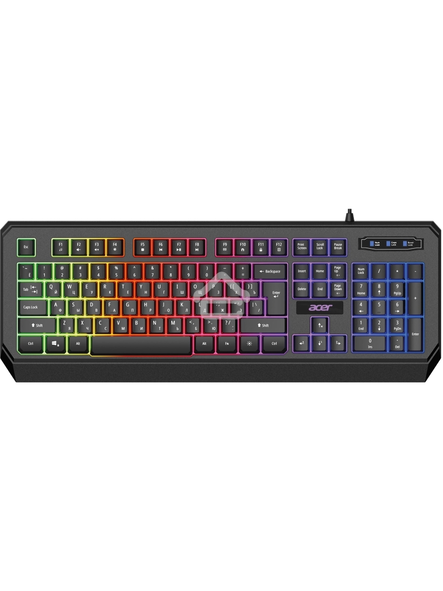 Клавиатура Acer OKW300 (ZL.KBDCC.019) проводная, USB, черный